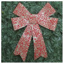 Kit 20 Enfeite Árvore Natal Laço Arabesco Com Veludo 42 Cm Kit 20 Enfeite Árvore Natal Laço Arabesco Com Veludo 42 Cm