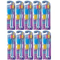 Kit 20 Escova de Dente C/ Protetores Cerdas Nylon Disco Teen