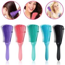 Kit 20 Escova Pente Polvo Cabelo Cacheado Crespo Desembaraçar Atacado