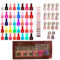 Kit 20 Esmaltes Em Gel Led Uv Acrigel Colorido Sem Repetir