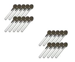 KIT 20 ESPÁTULAS Para Sorvete Italiano, Açaí INOX 28 cm Cabo BRANCO