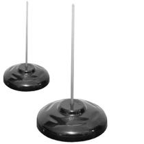 Kit 20 Espetos Para Papel De Base Plástica Preta Escritório