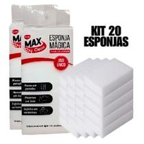 Kit 20 Esponja Mágica Branca Tira Manchas Risco Parede Clink