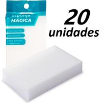 Kit 20 Esponja Mágica Bucha Melamina Tira Mancha Original Desengordura Limpeza