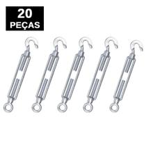 Kit 20 Esticador para Cabos de Aço Cordoalhas Cerca Esticar Tensionar 3/8 Polegadas (9,5mm)