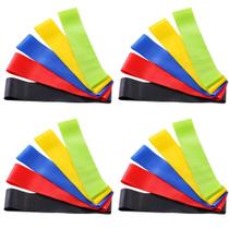 Kit 20 Faixas Elásticas de Resistencia Mini Band para Treino em Casa Yoga Pilates Multifuncional