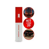 Kit 20 Faixas Refletiva Lateral 3m Caminhão Ônibus