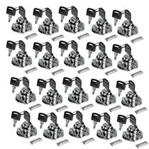 Kit 20 Fechadura Para Móveis Gavetas Tambor 31mm C/ 2 Chaves