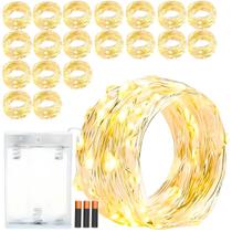 Kit 20 Fio de Fada 30 Leds 3 Metros Cordão Luz Amarela Festa