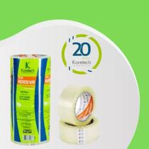 Kit 20 Fita Adesiva Caixa 48x100 Extra Reforçada Tipo Durex