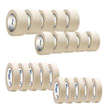 Kit 20 Fita Crepe Larga e Média Branca 50Mts Pintura 48 24