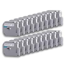 Kit 20 Fita Para Rotulador Masterprint Eletrônico 12Mmx8Mts M-K231 Preto E Branco