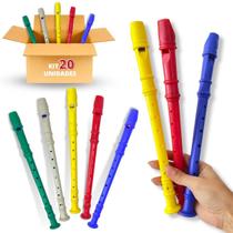 Kit 20 Flauta Doce Infantil Instrumento De Brinquedo - Europio