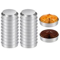 Kit 20 Formas Para Tortas Bolos 9,5x2,5cm Com Fundo Falso Removível De Alta Qualidade
