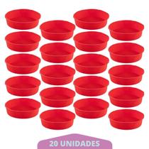 Kit 20 Formas Redonda de Silicone Sortida Bolos Sobremesa