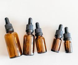 kit 20 Frasco De Vidro Conta Gotas ambar 10ml - RPLABOR