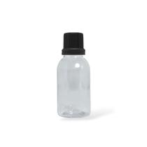 Kit 20 Frasco Pet 30ml Cilíndrico com Tampa Lacre Preta