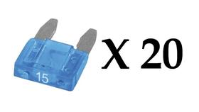 Kit 20 Fusivel Universal Lamina Mini 15 Amperes