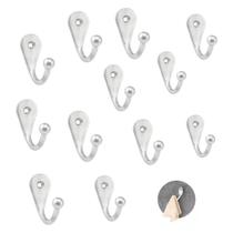 Kit 20 Ganchos Gabide Pequeno Parede Inox Pendurar Toalhas