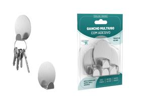 Kit 20 Ganchos Redondos Multiuso Fixação Permanente Por Fita Adesiva Kit 20 Ganchos Redondos Multiuso Fixação Permanente Por Fita Adesiva
