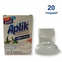 Kit 20 Gel Sanitário Adesivo Detergente Odorizador Vaso até 150 Descargas 7g Aplik - Envio Já