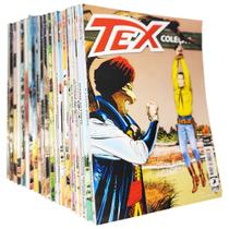 Kit 20 Gibis Tex Coleção Mensal Faroeste Western Texas Rangers Mythos Editora