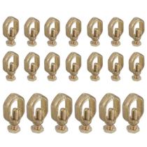 Kit 20 Grampo Conector Haste Aterramento Latão Reforçado Modelo Simples 1/2 x 5/8 - Celio Ferrari