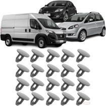 Kit 20 Grampos Forro Teto Interno Brava 2000 a 2003 Bravo 2011 a 2017 Ducato Idea 2006 a 2016 Marea 99 a 2007 Punto 2008 a 2017 Siena 96 a 2012 Cinza
