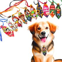 KIt 20 Gravatinhas Festa Junina Pet Shop Impressa Cão e Gato