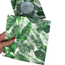 Kit 20 Guardanapos Papel Estampado Folhagem 33cm Folha Dupla Mesa Posta Grande Decorado Colorido