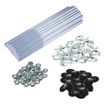 Kit 20 Haste Reta Telha 1/4'' X 300Mm Com Porca E Arruelas