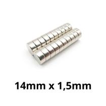 Kit 20 Imã Neodímio Disco Magnético N35 14 x 1,5 mm Super Forte Potente Redondo Kit 20 Imã Neodímio Disco Magnético N35 14 x 1,5 mm Super Forte Potente Redondo