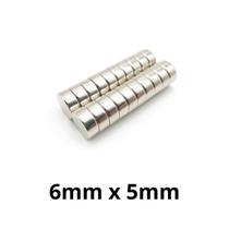 Kit 20 Imã Neodímio Disco Magnético N35 6 x 5 mm Super Forte Potente Redondo