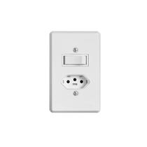 Kit 20 Interruptor Elétrico 1 Tecla Simples e Tomada - Ilumi Kit 20 Interruptor Elétrico 1 Tecla Simples e Tomada - Ilumi