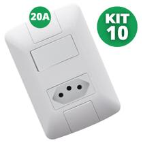 Kit 20 Interruptor Simples +1 Tomada 20A Tramontina Aria
