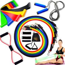 Kit 20 Itens Elástico Treino Thera Band Corda De Pular Faixa Exercício em Casa