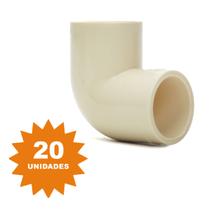 Kit 20 Joelho 90 Cotovelo 28mm Cpvc Resistente Água Quente Kit 20 Joelho 90 Cotovelo 28mm Cpvc Resistente Água Quente