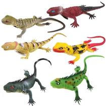 Kit 20 Lagarto Lagartixa Crocodilo De Borracha Para Brincadeira Pegadinha - Atacado