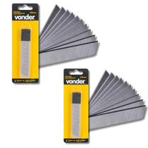 Kit 20 Lâminas Estilete 18mm Segmentada 7 Divisões - Vonder