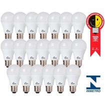 Kit 20 Lâmpada Bulbo Led 9w Branco Frio 6500k Bivolt E27 Kian Classic
