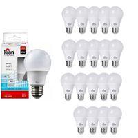 Kit 20 Lâmpada Led 12w Bulbo Base E27 Bivolt Branco Frio Kian