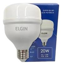 Kit 20 Lâmpada Led Bulbo 20w E27 6500k Branco Frio Elgin Cor da luz Branco-frio Kit 20 Lâmpada Led Bulbo 20w E27 6500k Branco Frio Elgin Cor da luz Branco-frio