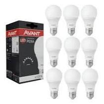 Kit 20 Lâmpadas Led 9w Bulbo E27 Biv Luz Branca 6500k Avant Branco-frio Kit 20 Lâmpadas Led 9w Bulbo E27 Biv Luz Branca 6500k Avant Branco-frio