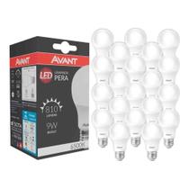 Kit 20 Lâmpadas Led Avant 9W 6500K Bivolt - Branco Frio