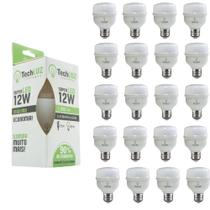 Kit 20 Lâmpadas Led Bulbo 12w E27 Bivolt Branco-frio