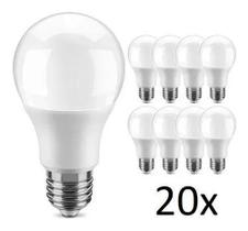 Kit 20 Lâmpadas Led Bulbo 12w E27 Branco Frio Inmetro