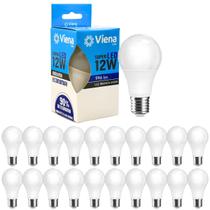 Kit 20 Lâmpadas Led Bulbo 12w E27 Branco Frio Inmetro Viena Luz