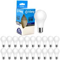 Kit 20 Lâmpadas Led Bulbo 9w E27 Branco Frio Inmetro Viena Luz