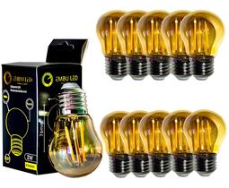 Kit 20 Lâmpadas Retro Filamento Led G45 2w Luz Âmbar Biv