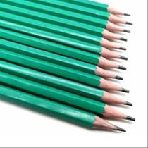 Kit 20 lápis hexagonal grafite HB hexagonal verde papelaria - Filó Modas